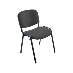 Silla rocada confidente estructura metalica tapizada en tela ignifuga negra 57x81x48 cm