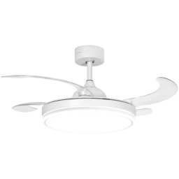 Universal Blue Tuvalu 6036W Ventilador de Techo con Aspas Ocultas y Wifi 106cm 35W Blanco