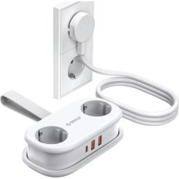 Regleta Orico AP3 5 Tomas USB-A USB-C con Protección y Cable 1,1 m