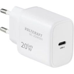 Cargador USB-C Voltcraft UC-20W001 20W GaN Power Delivery 3.0