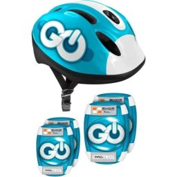 Conjunto de protección infantil Stamp Skids Control azul casco 50-56 cm y protecciones