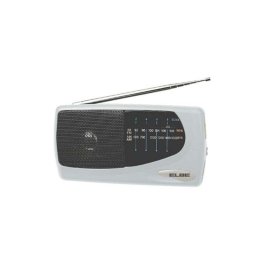 Radio portátil ELBE RF-52 AM/FM analógica salida auriculares soporte inclinado