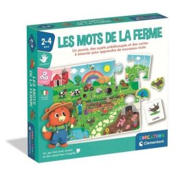 Puzzle educativo Clementoni Les Mots de la Ferme 12 piezas maxi tarjetas táctiles
