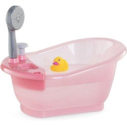 Bañera de muñeca Corolle Rosa Brillante con Ducha y Pato 30-36 cm