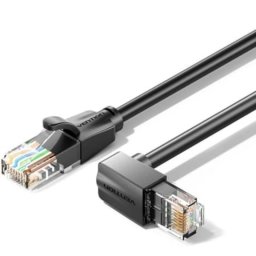 Cable de Red RJ45 Vention IBV Cat.6 UTP 5m Acodado 90º Negro