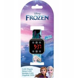 Reloj digital infantil Euroswan Frozen Elsa LED correa silicona violeta