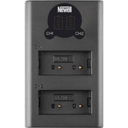 Cargador de baterías Newell DL-USB-C NP-W126 doble canal con pantalla