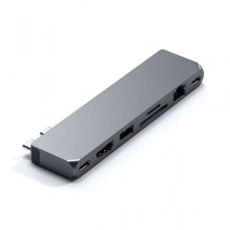 Satechi ST-UCPHMX Hub Adaptador Pro Max Tipo C Thunderbolt Ethernet Plata