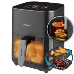 Cecotec Cecofry&Grill Duoheat 4000 Freidora de Aire con Doble Resistencia 4 Litros y 900W Negra