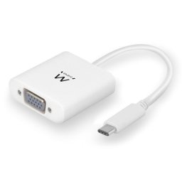 Adaptador Ewent EC1050 USB-C a VGA Full HD 1920x1080 Plug and Play Blanco