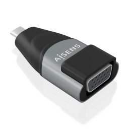 Adaptador USB-C a VGA AISENS A109-0863 Aluminio Gris Resolución 1920x1200 Plug&Play