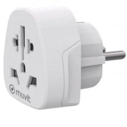 Adaptador universal Muvit For Change MCADP0007 Schuko 10A 2500W Policarbonato Seguridad