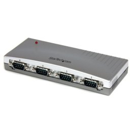 Concentrador Serie USB RS232 4 Puertos StarTech ICUSB2324 Plata Plug and Play FTDI