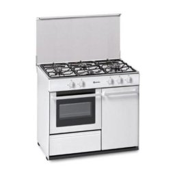 Cocina de gas con horno a gas Libre instalación Blanca 4 quemadores 90 cm encendido automático