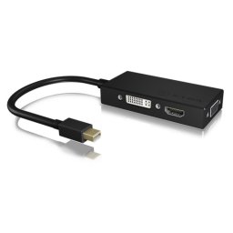 Adaptador de vídeo ICY BOX IB-AC1032 Mini DisplayPort a DVI, VGA y HDMI