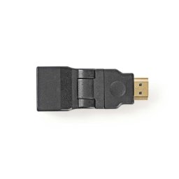 Adaptador HDMI Nedis CVGP34905BK macho hembra giratorio PVC oro negro