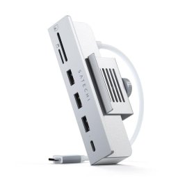 Base para portátil Satechi ST-UCICHS Plata USB-C con HUB y lector SD