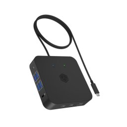 Base para portátil ICY BOX IB-DK4090-C 3x HDMI 85 W USB-C LAN 4K Ultra HD