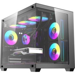Caja PC Darkflash B275 PRO Negro RGB Torre Media ATX con 6 Ventiladores