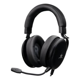 Auriculares White Shark ELEPHANT con cable, micrófono boom y volumen rotatorio negros