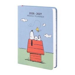 Agenda Escolar Snoopy 2026/2027 Semana Vista Pocket 17 Meses
