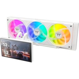 Refrigeración líquida Thermaltake ST360 Ultra 3 ventiladores 360 mm ARGB con pantalla LCD