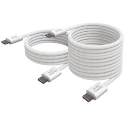 Mars Gaming Mca-100x2 Pack 2 Cables Magnéticos Usb-c 100w 2m Y 1m Trenzado Nylon Blanco