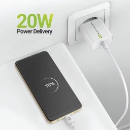 Cargador rápido Mayaxess 20W USB-A con cable USB-C 1m