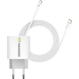 Cargador USB rápido Mayaxess 20W con cable USB-C incluido