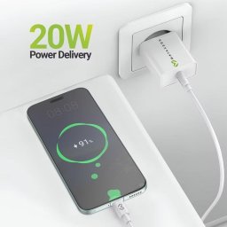 Cargador rápido Mayaxess 20W USB-A con cable USB-C
