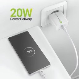 Cargador USB rápido Mayaxess 20W con cable USB-C 1m