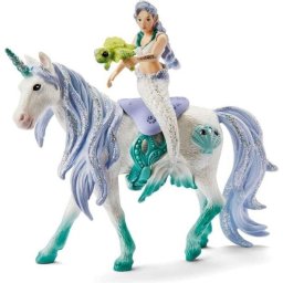 Figura de fantasía Schleich Bayala 42509 Sirena y Unicornio Marino con Silla Magnética