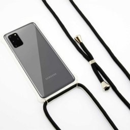 Ksix Funda Cordón Negro TPU Transparente para Samsung Galaxy S20 Plus
