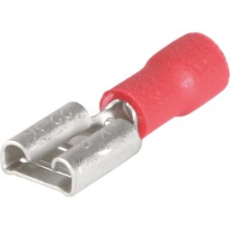 VOGT AG VT FSH-R-6,35 - Casquillo de enchufe plano, anchura: 6,35 mm, rojo