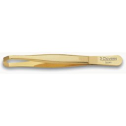 3 Claveles Pinza Depilar Cangrejo Dorada 9 cm
