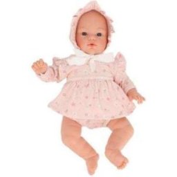 MUÑECO HELENA CON VESTIDO Y GORRITO PINK FLOWERS MONNËKKA