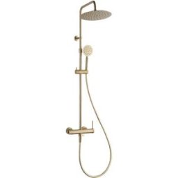 Lollipop II Columna de ducha mecánica oro cepillado 250 Essebagno