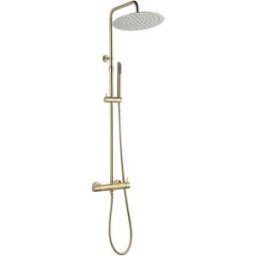 Delice II columna de ducha mecánica oro cepillado Essebagno