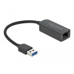 Delock Adaptador RJ45 2.5 Gbps a USB 3.1 Macho/Hembra 16cm Negro