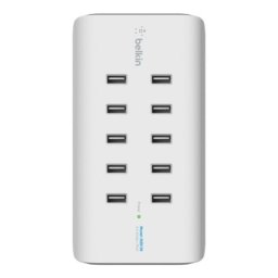 Cargador de dispositivos móviles Belkin RockStar 10 puertos USB-A montaje en pared