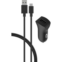 Cargador de coche BIGBEN CACCBLAC3AB USB 2.0 2.4A Negro con cable USB-C