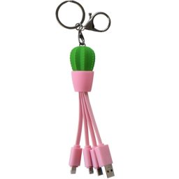 Cable móvil BIGBEN YKCABLEMLTCACTUS Micro-USB A a Micro USB Lightning USB C 0,15 m