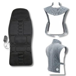 Pack Teletrabajo BODYLIFE Chal Calefactable y Asiento Masaje Calor 10 Niveles