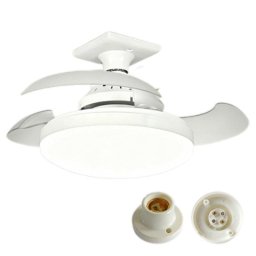 Ventilador de Techo con Luz Autrucker Retráctil 38cm 4 Velocidades Mando App Silencioso