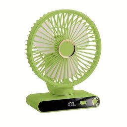 Mini Ventilador Recargable Autrucker 5 Velocidades Oscilación Automática Luz Nocturna