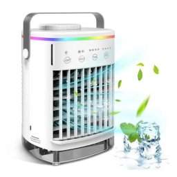 Mini Ventilador Portátil Autrucker 4 Velocidades 2 Modos Depósito 700ml LED 7 Colores Oscilación USB