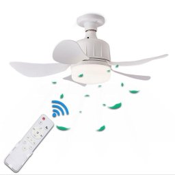 Ventilador de Techo con Luz Autrucker 3 Velocidades Mando a Distancia 5 Aspas E27 3 Tonos