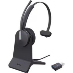 Auriculares Yealink WH64 inalámbricos Bluetooth y DECT para oficina con micrófono y base de carga