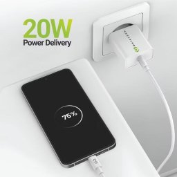 Cargador USB Mayaxess 20W Rápido con Cable USB-C 1m