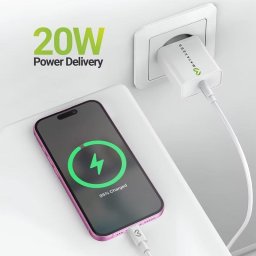 Cargador rápido Mayaxess SEK-VIRT-IP16 20W con USB-A y cable USB-C